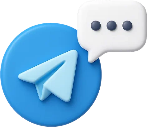 Значок Telegram и облачко сообщения
