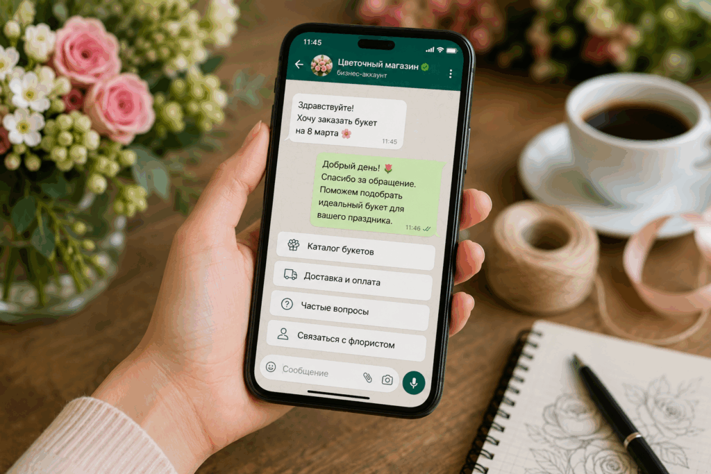 Telegram, WhatsApp и соцсети для цветочного магазина: как выстроить систему коммуникаций и не терять заказы Telegram, WhatsApp и соцсети для цветочного магазина: как выстроить систему коммуникаций и не терять заказы